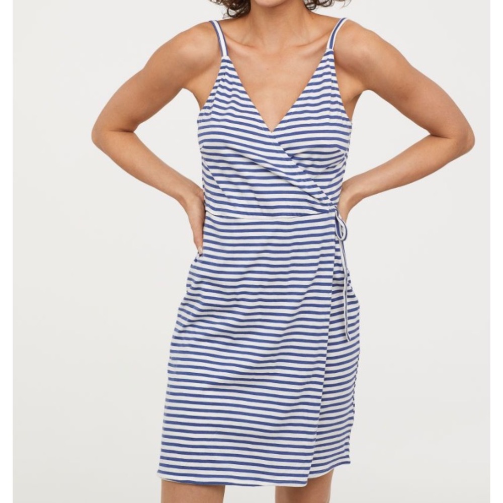 H&M Striped White Dress